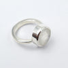 Solitaire Ring in Silver & Moonstone - Alkisti Jewelry