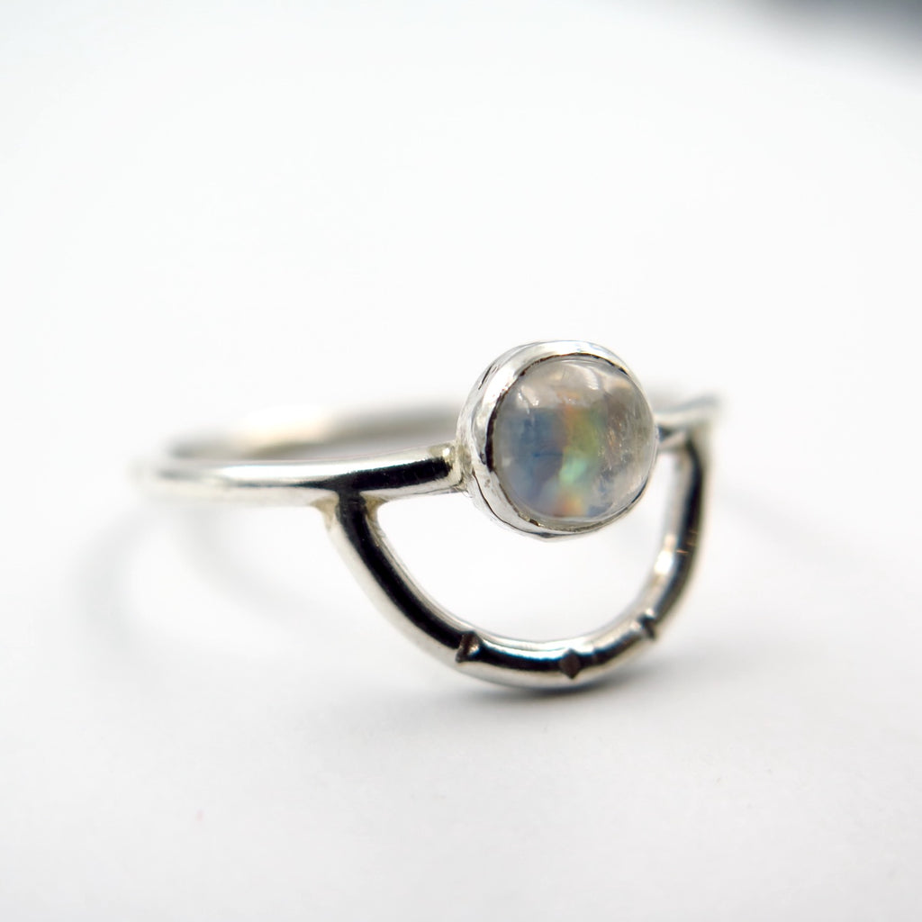 Sunrise Ring in Moonstone - Alkisti Jewelry