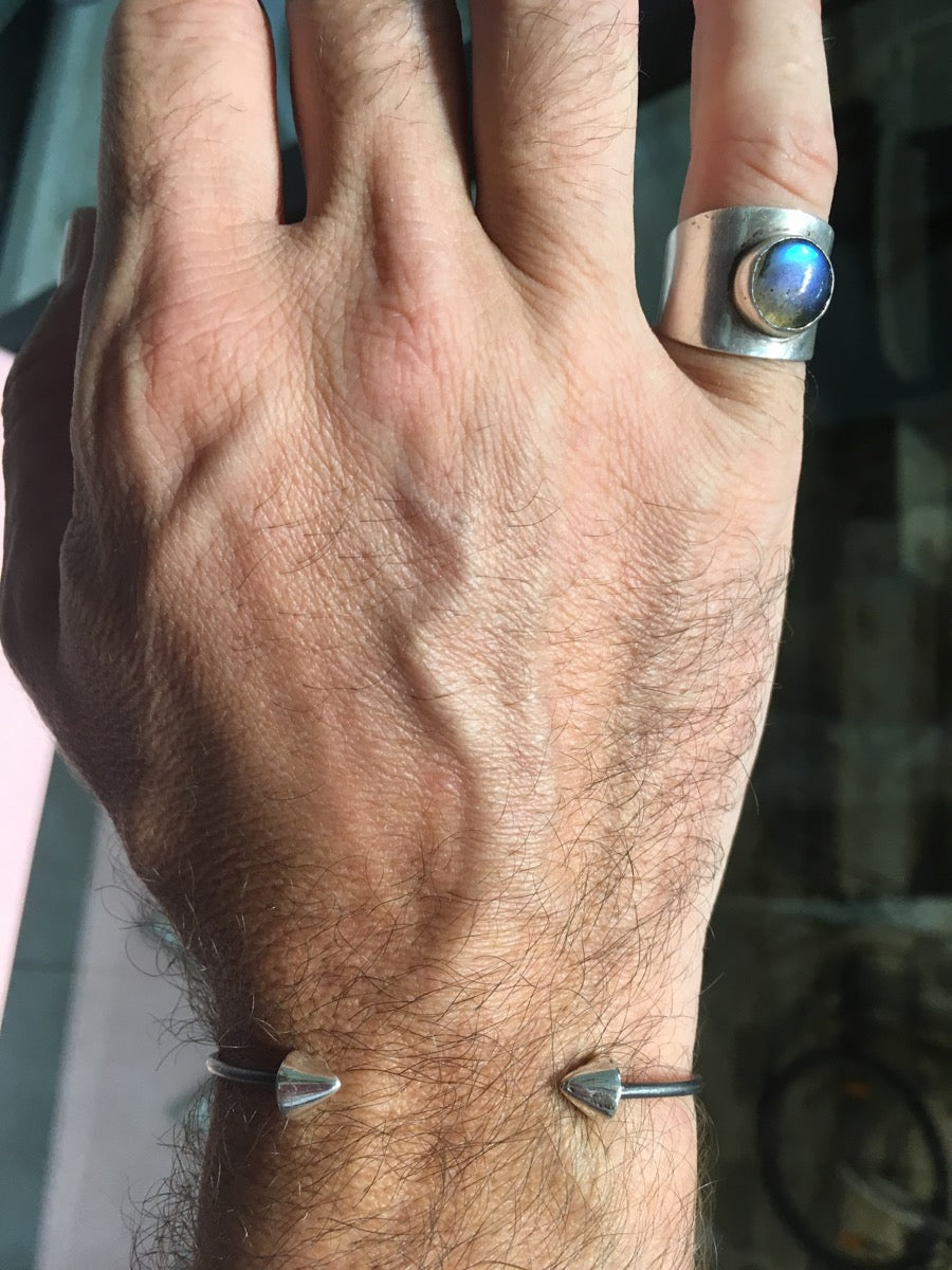 Spike Bangle in Silver - Alkisti Jewelry