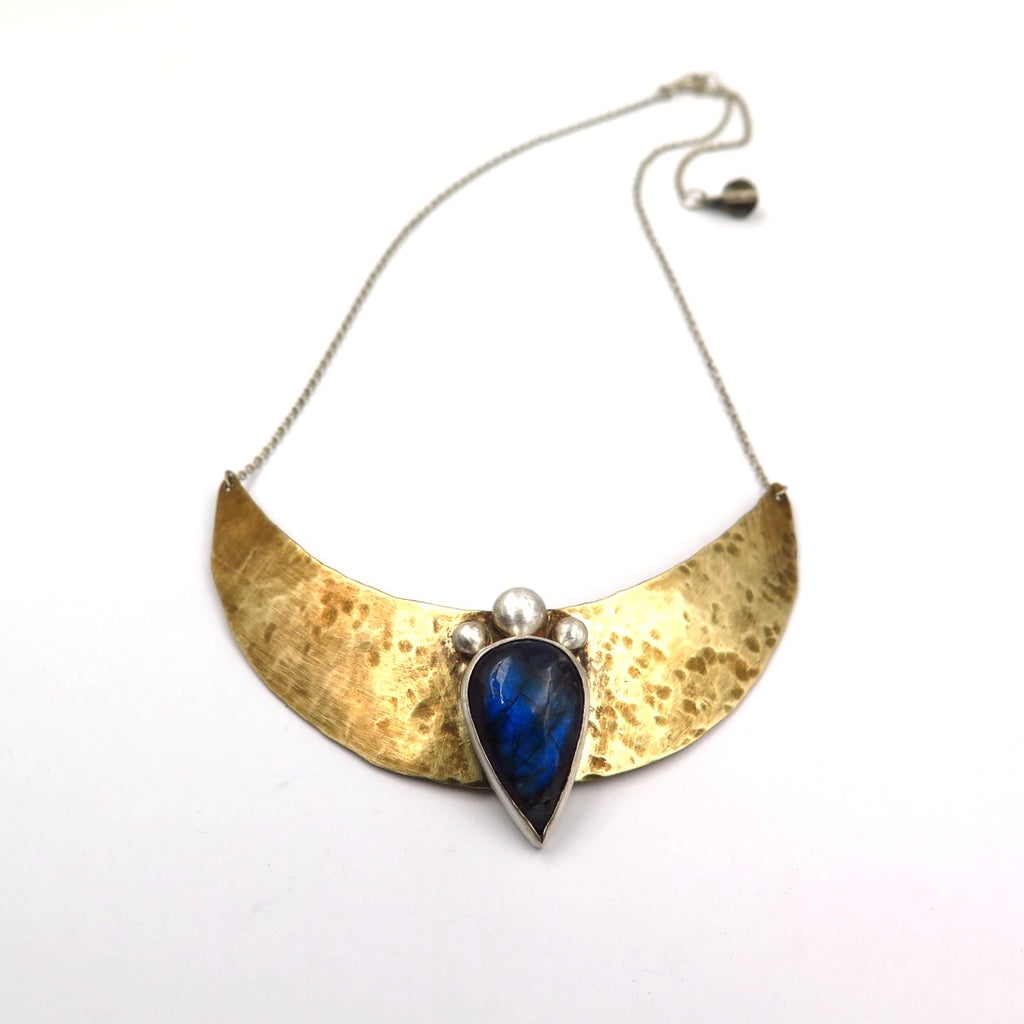 Celestial Choker in Bronze & Labradorite - Alkisti Jewelry
