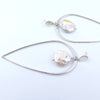 Long Drops Earrings in Silver & Pearl - Alkisti Jewelry