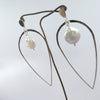 Long Drops Earrings in Silver & Pearl - Alkisti Jewelry
