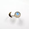 Crescent Moon Ring in Silver, 14K Gold & Moonstone - Alkisti Jewelry