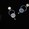 Planetic Earrings in Moonstone & Pearls - Alkisti Jewelry