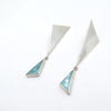 Long Aquamarine Statement Earrings in Silver - Alkisti Jewelry