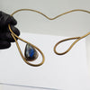 Drop Statement Necklace in Bronze & Labradorite - Alkisti Jewelry