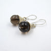 Droplet Earrings in Smoke Quartz - Alkisti Jewelry