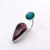 EXclamation Ring in Rhodonite & Amazonite - Alkisti Jewelry