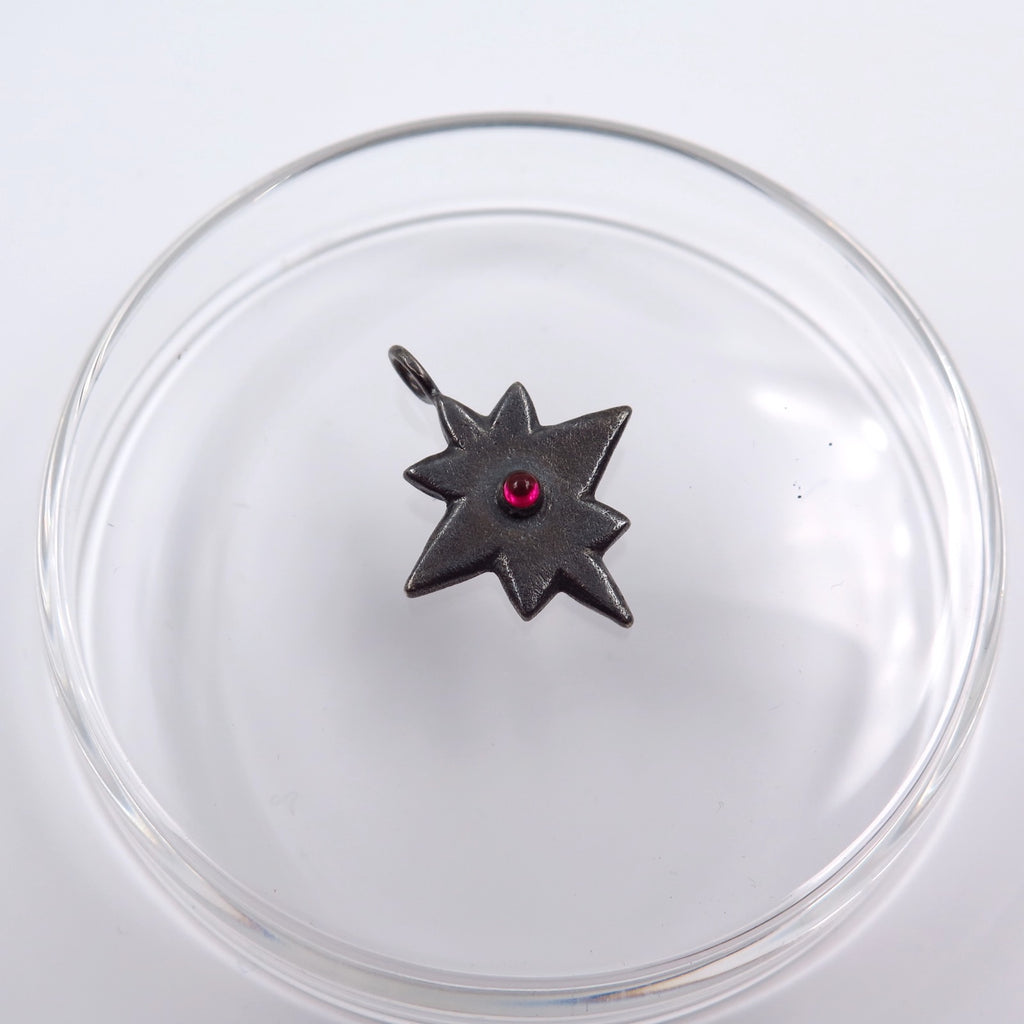 Asteroid 21 Lucky Charm Pendant in Bronze/Silver - Alkisti Jewelry