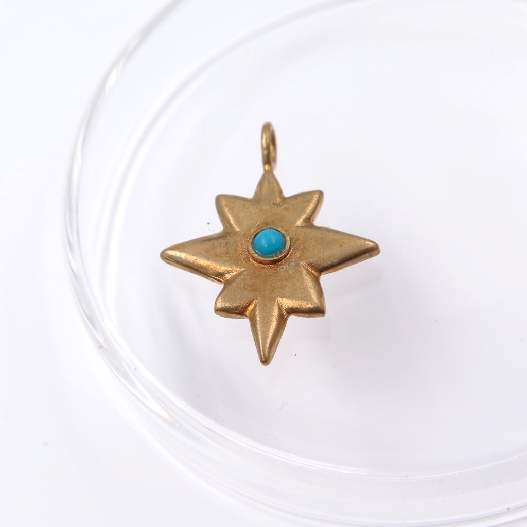 Asteroid 21 Lucky Charm Pendant in Bronze/Silver - Alkisti Jewelry