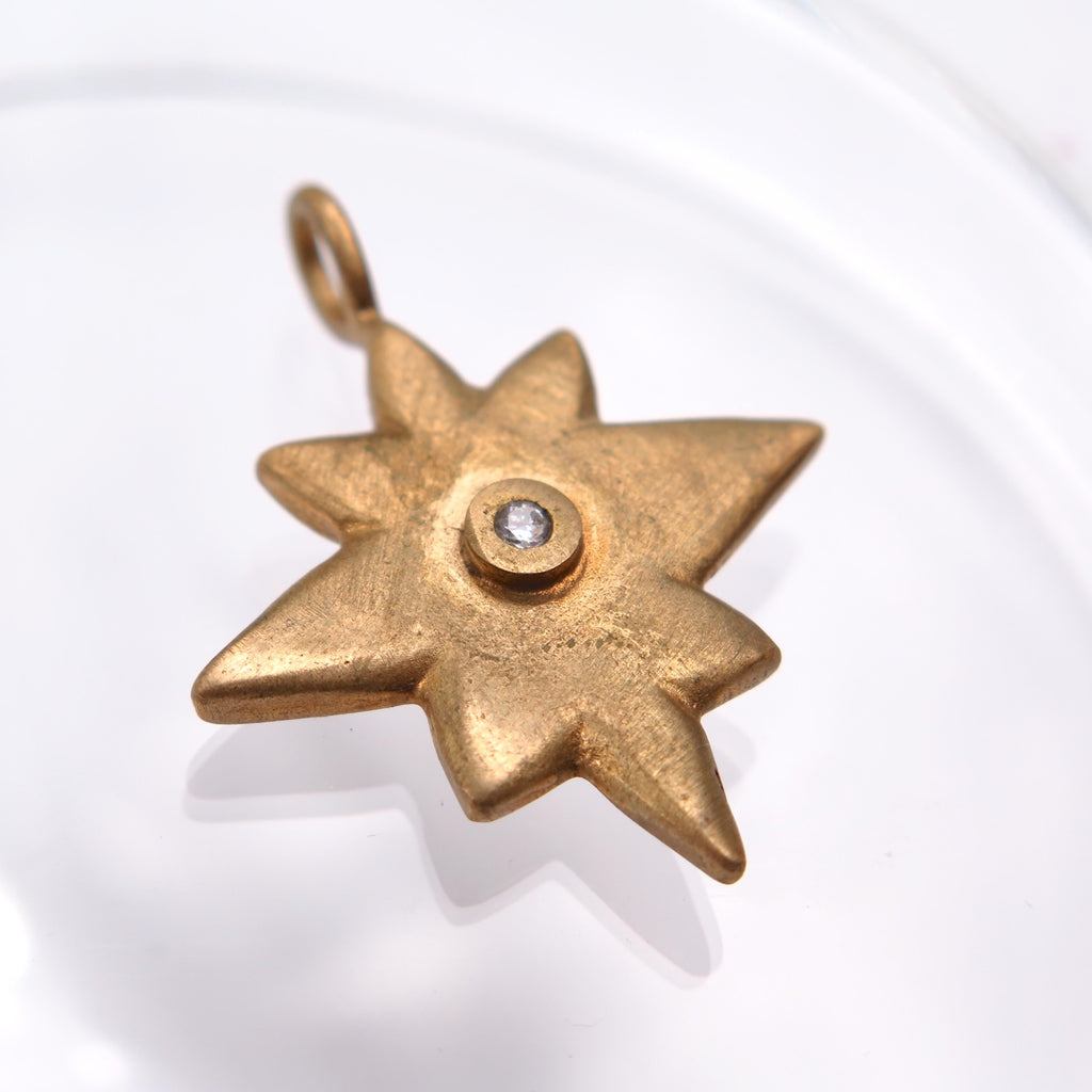 Asteroid 21 Lucky Charm Pendant in Bronze/Silver - Alkisti Jewelry