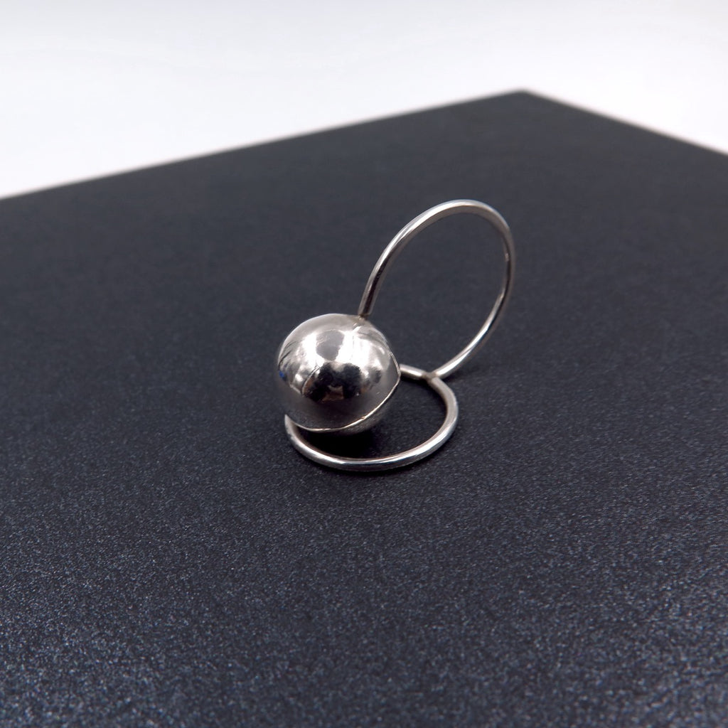 Planet O Open Ring in Silver - Alkisti Jewelry