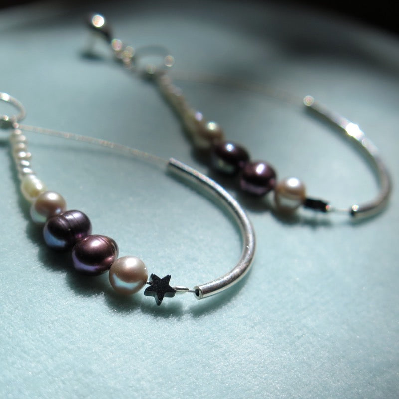 Pearl Reef Earrings in Silver - Alkisti Jewelry