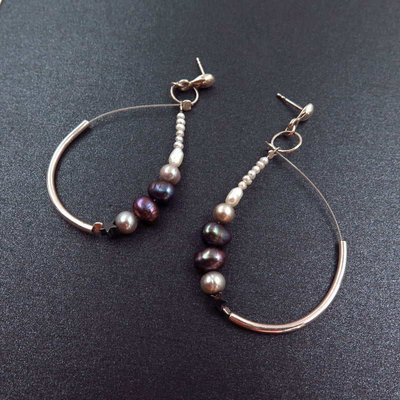 Pearl Reef Earrings in Silver - Alkisti Jewelry