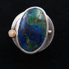 Planet Earth Ring in Azurite - Alkisti Jewelry