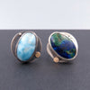 Planet Earth Ring in Azurite - Alkisti Jewelry