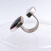 Semicircle Ring in Silver & Rhodonite - Alkisti Jewelry
