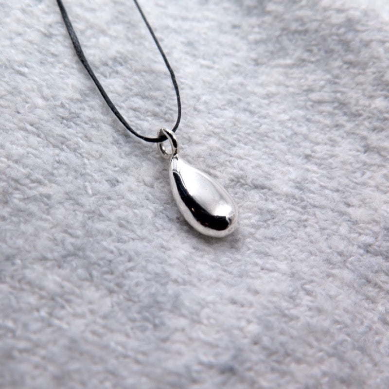 Liquid Drop Charm in Bronze/Silver - Alkisti Jewelry