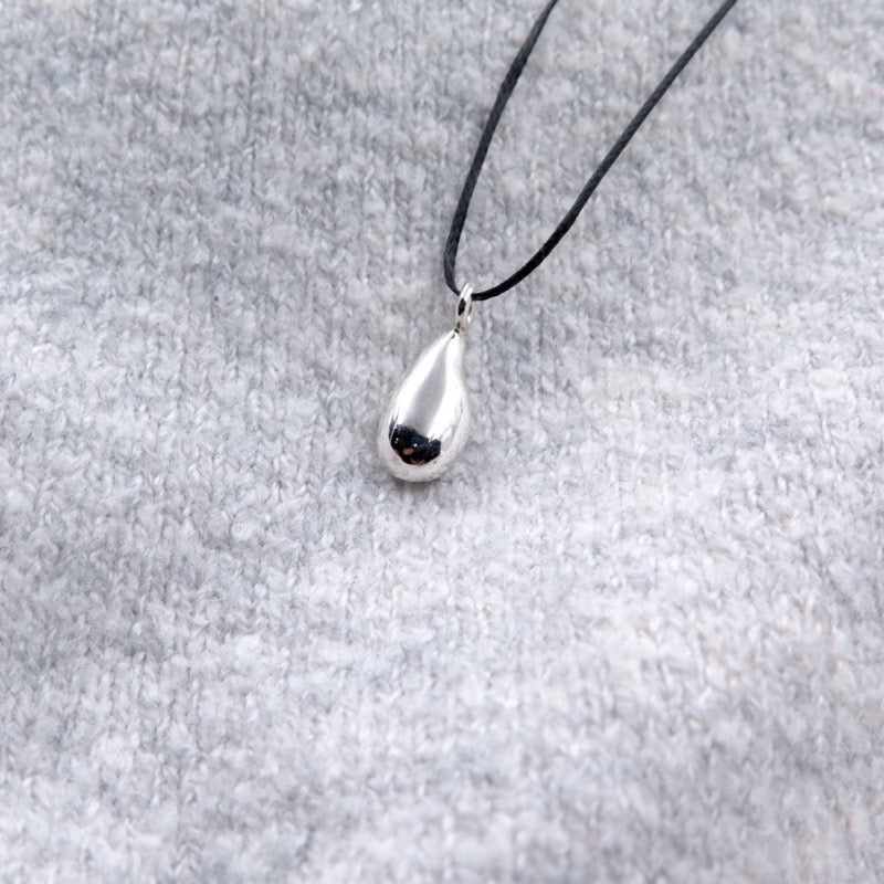 Liquid Drop Charm in Bronze/Silver - Alkisti Jewelry