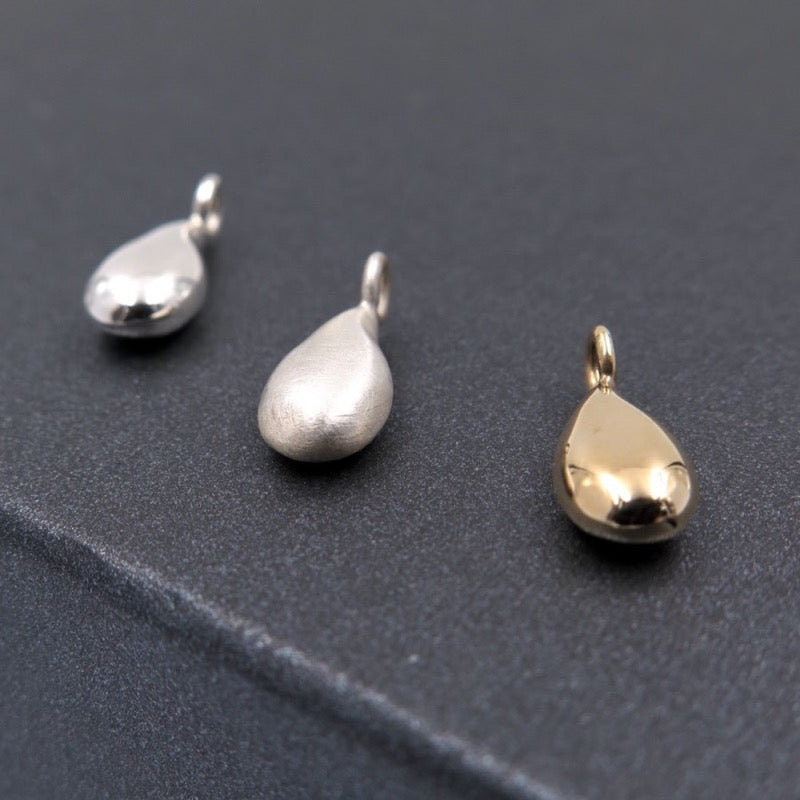 Liquid Drop Charm in Bronze/Silver - Alkisti Jewelry