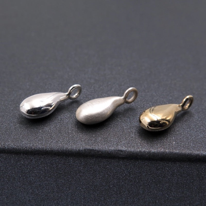 Liquid Drop Charm in Bronze/Silver - Alkisti Jewelry