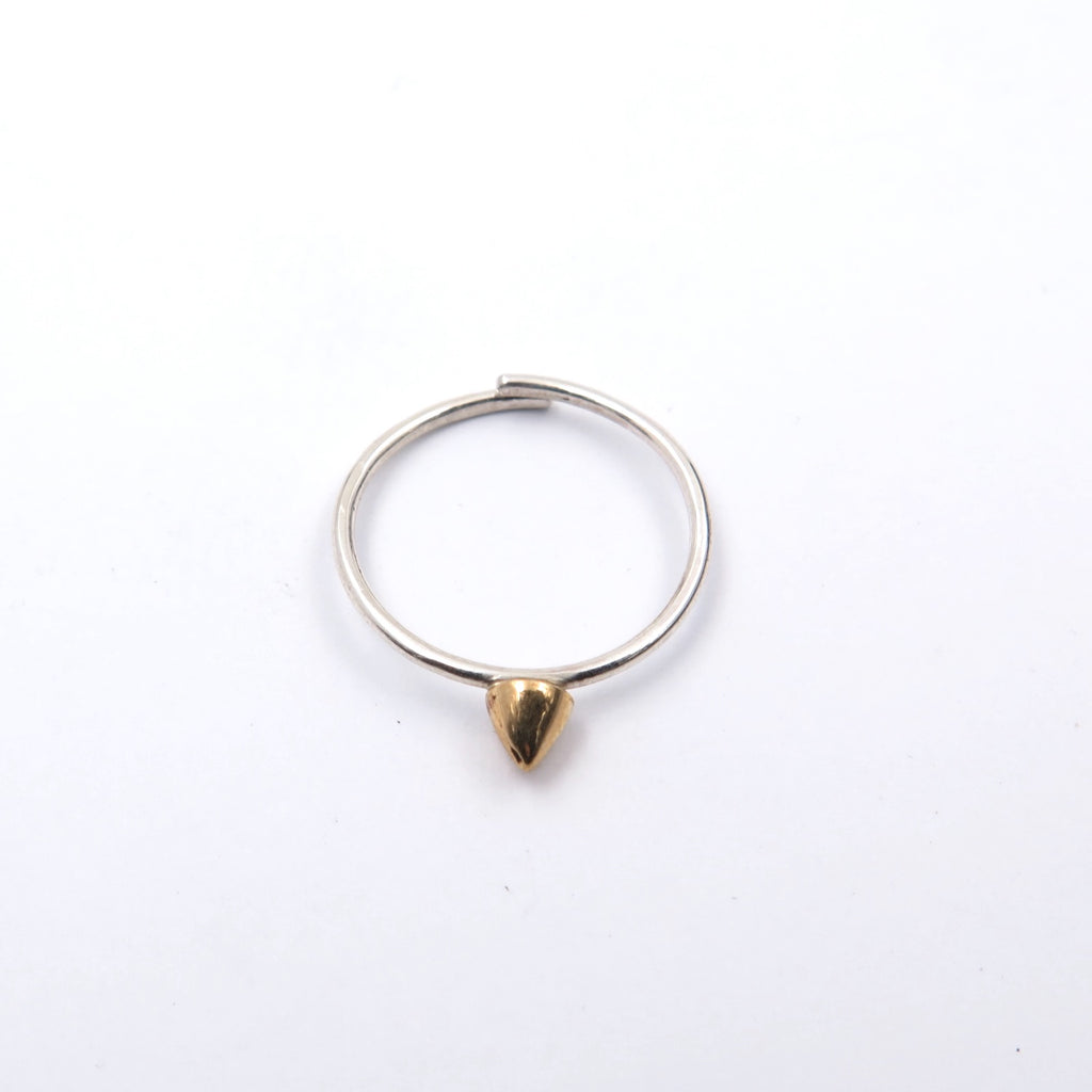Spike Ring in Bronze/Silver - Alkisti Jewelry