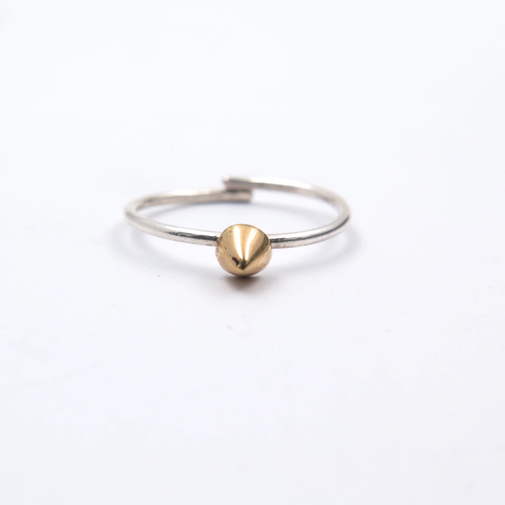 Spike Ring in Bronze/Silver - Alkisti Jewelry