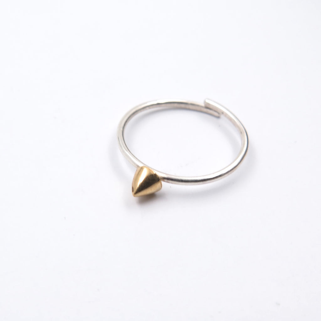 Spike Ring in Bronze/Silver - Alkisti Jewelry