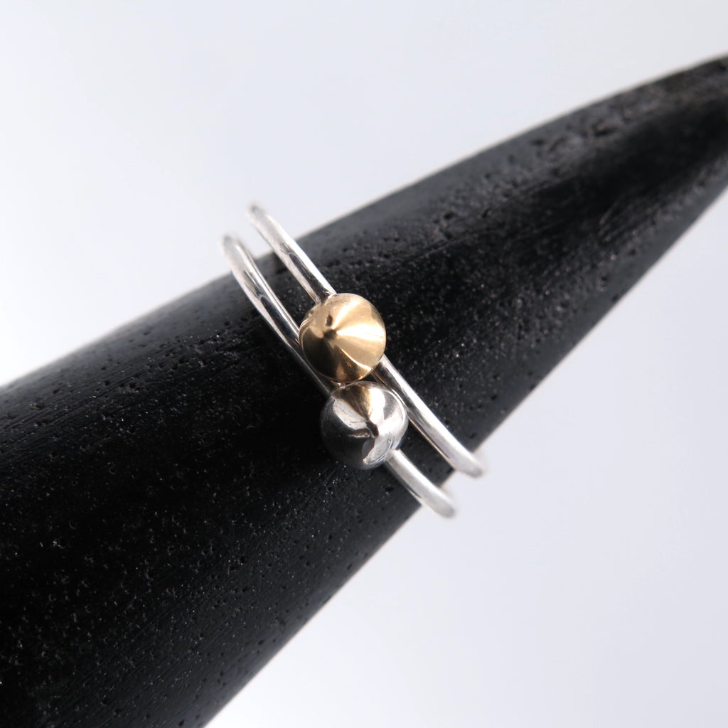 Spike Ring in Bronze/Silver - Alkisti Jewelry