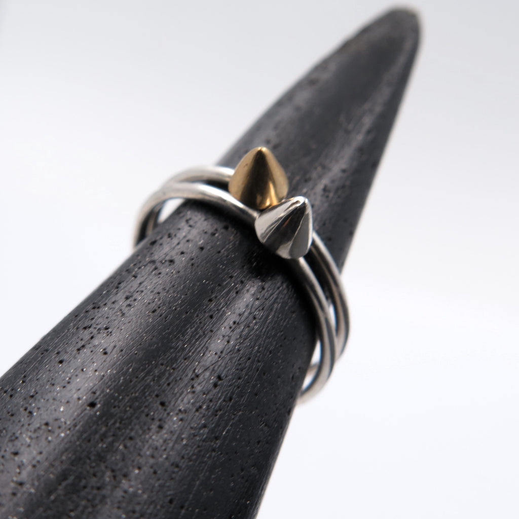 Spike Ring in Bronze/Silver - Alkisti Jewelry