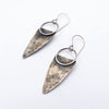Shield Long Earrings in Silver - Alkisti Jewelry