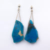 Blue Ocean Stone Earrings - Alkisti Jewelry