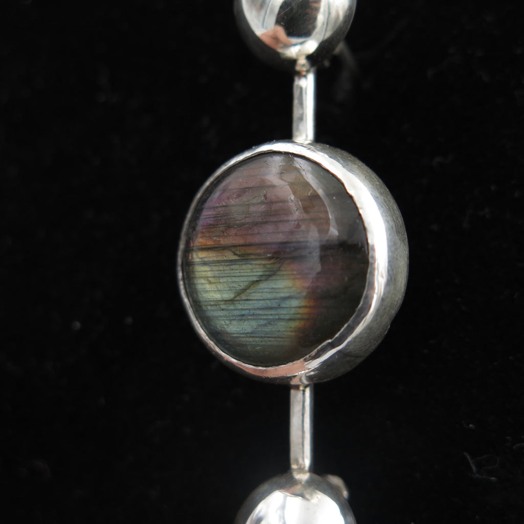 Purple Planet Brooch in Labradorite - Alkisti Jewelry