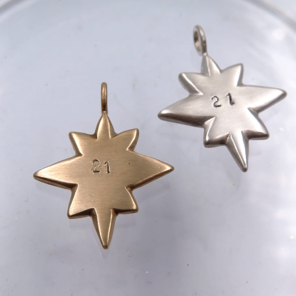 Asteroid 21 Lucky Charm Pendant in Bronze/Silver - Alkisti Jewelry