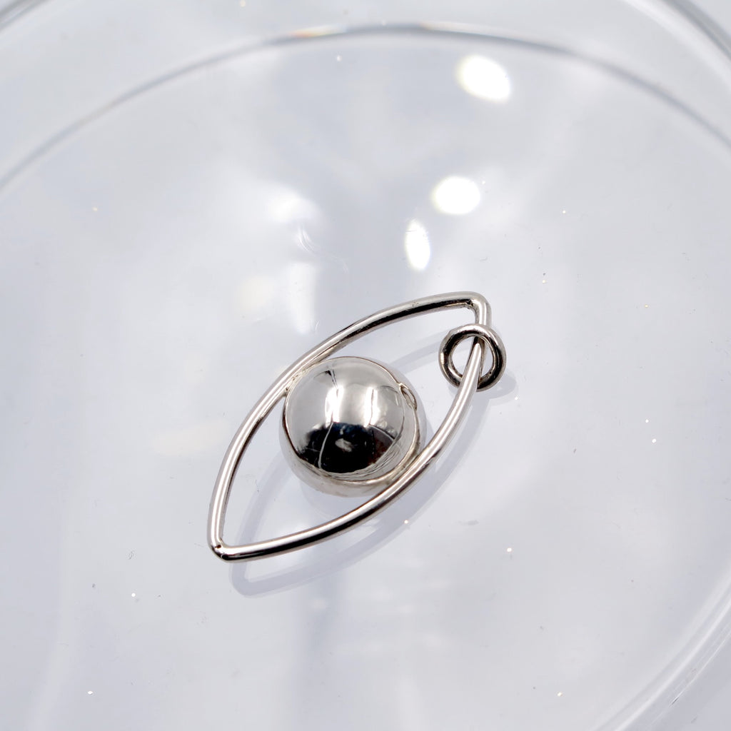 Space Eye Necklace in Silver & Lapis Lazuli - Alkisti Jewelry