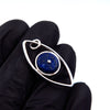 Space Eye Necklace in Silver & Lapis Lazuli - Alkisti Jewelry