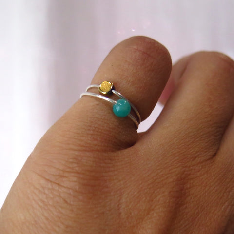 Planitaki Ring in Silver & Gemstones - Alkisti Jewelry