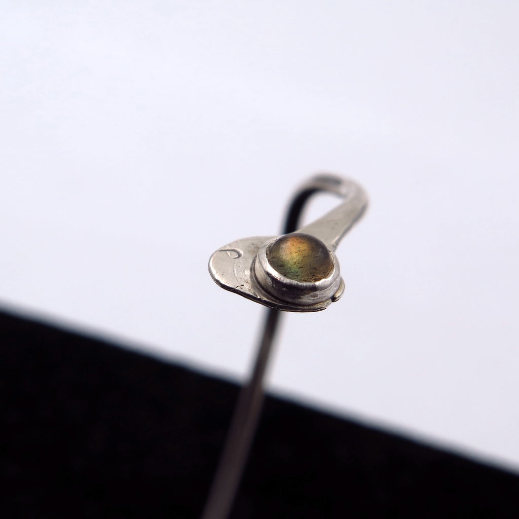 Ophidian Silver Bracelet in Labradorite - Alkisti Jewelry