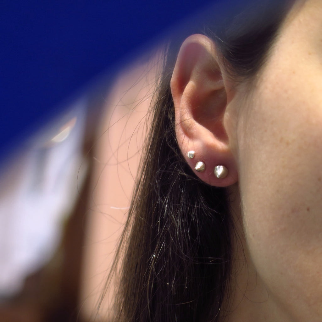 Spike Studs in Silver/14K Gold - Alkisti Jewelry