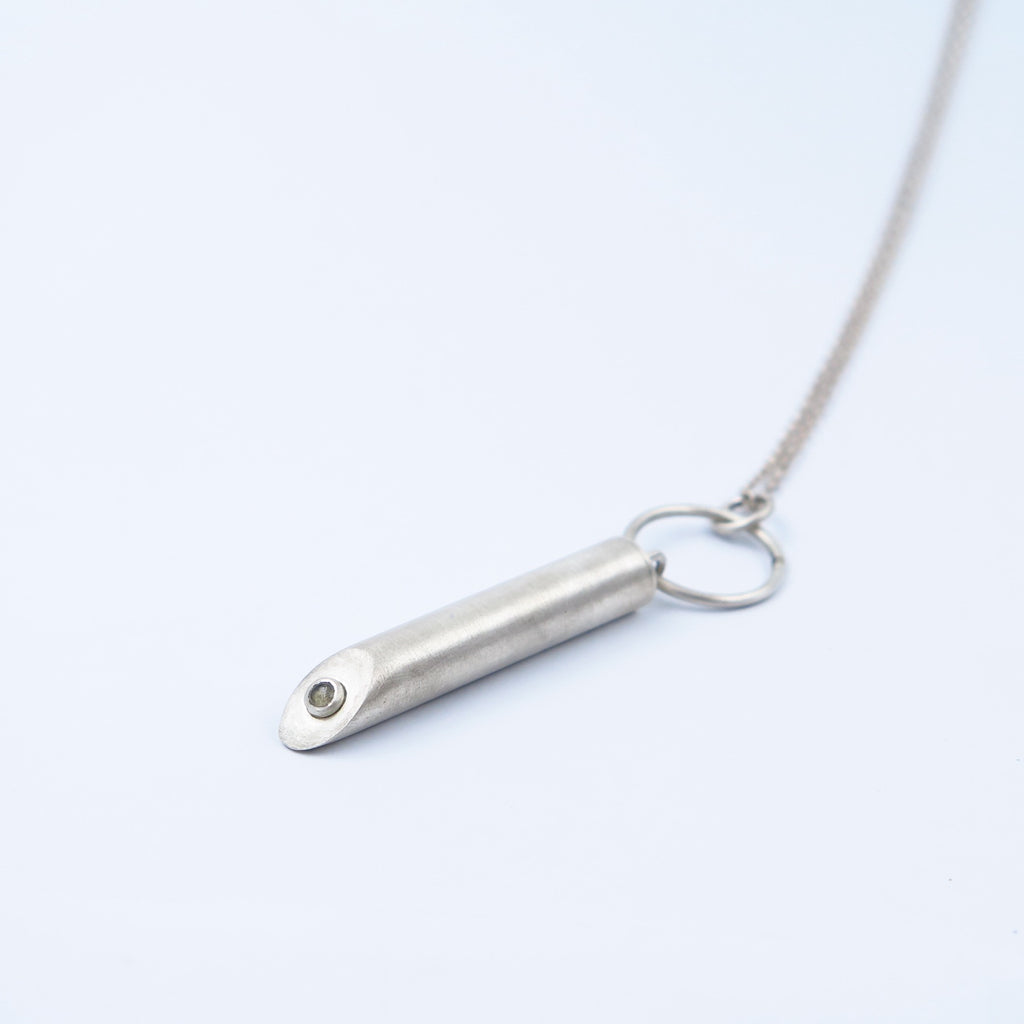 Long Stick Pendant in Labradorite - Alkisti Jewelry