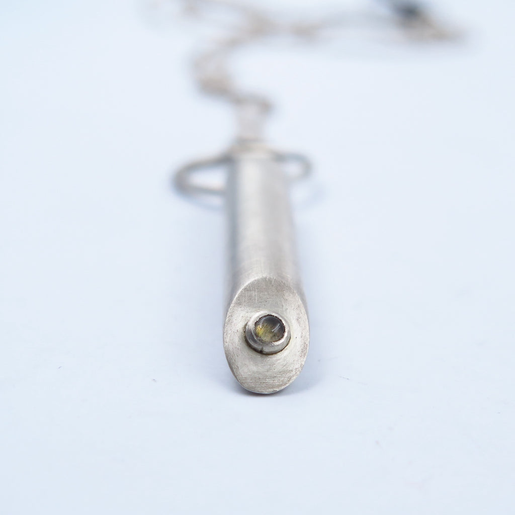 Long Stick Pendant in Labradorite - Alkisti Jewelry