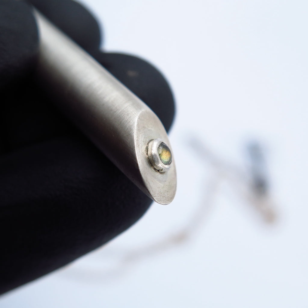 Long Stick Pendant in Labradorite - Alkisti Jewelry