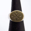 Constellation Signet Ring in Silver & Bronze - Alkisti Jewelry