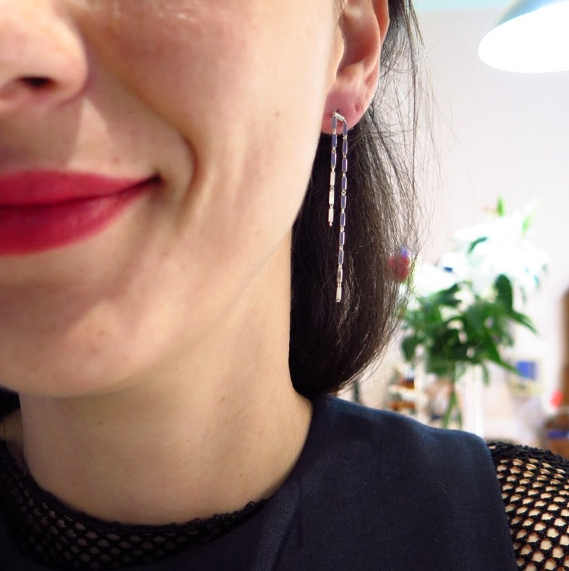 Long Island Earrings in Silver - Alkisti Jewelry