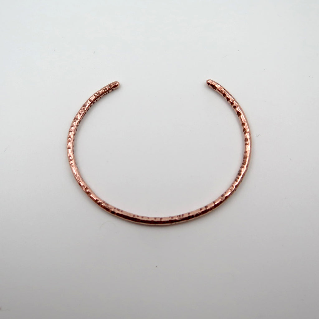 Hammered Simple Bangle in Bronze/Copper/Silver - Alkisti Jewelry