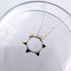 Golden Sun Necklace in Bronze/Silver/14K Gold - Alkisti Jewelry