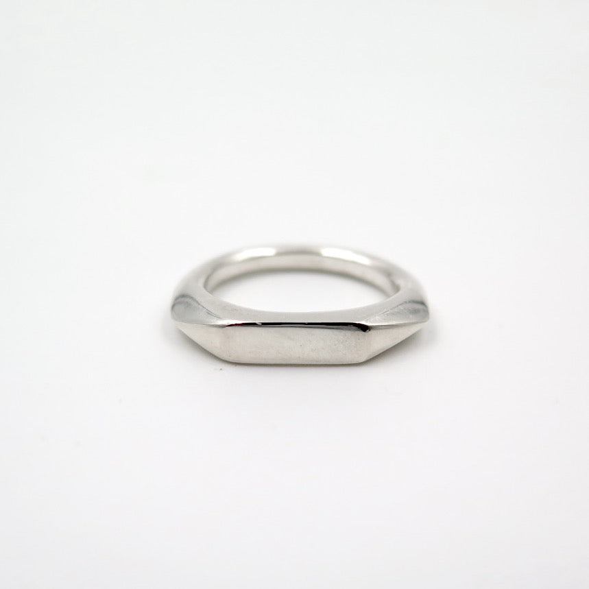 Polyslim Signet Ring in Bronze/Silver - Alkisti Jewelry