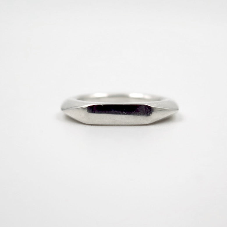 Polyslim Signet Ring in Bronze/Silver - Alkisti Jewelry