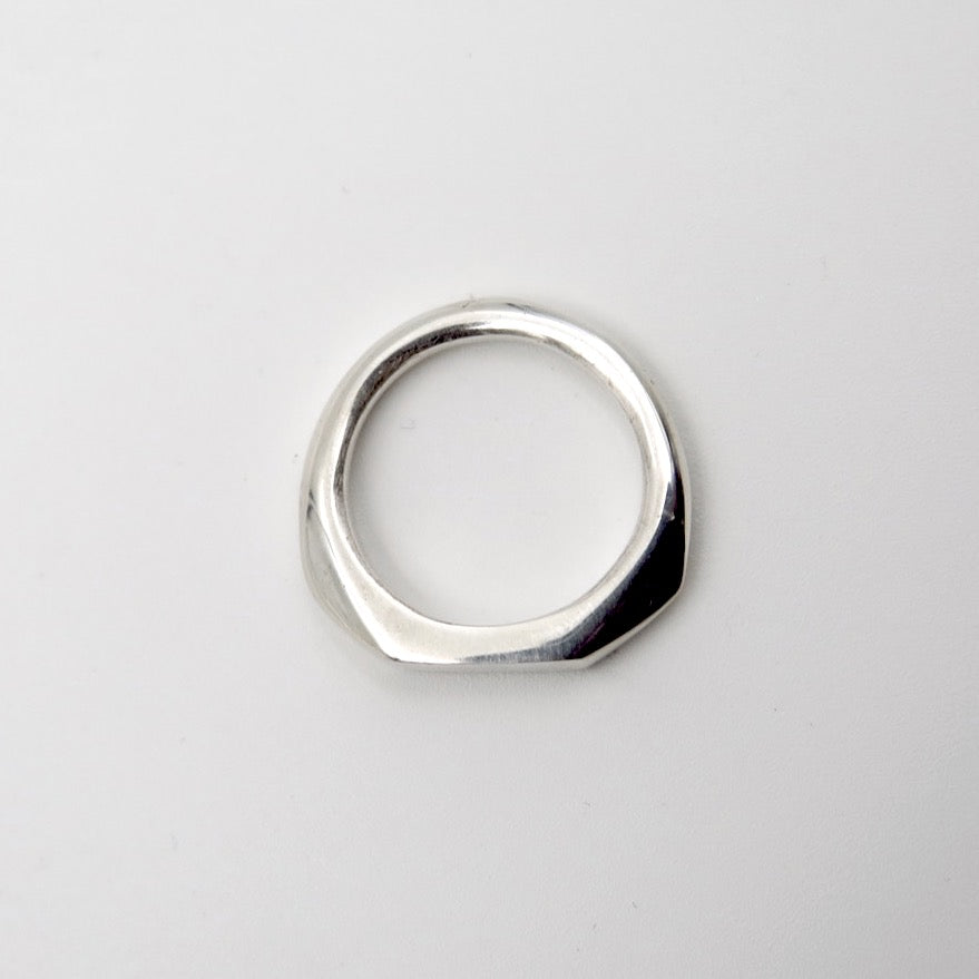 Polyslim Signet Ring in Bronze/Silver - Alkisti Jewelry