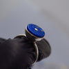 Octopus Eye Ring in Bronze/Silver & Lapis Lazuli - Alkisti Jewelry
